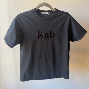 Kith Oversized Black Embroidered Tee